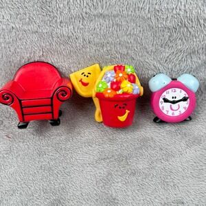 Blue's‎ Clues Toys Thinking Chair Shovel & Pail Tickety Tock Clock Vintage 90s